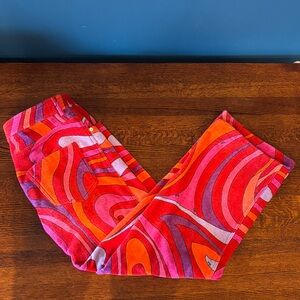 Emilio Pucci Marmo Print Wide Leg Pants '25. Size 42.